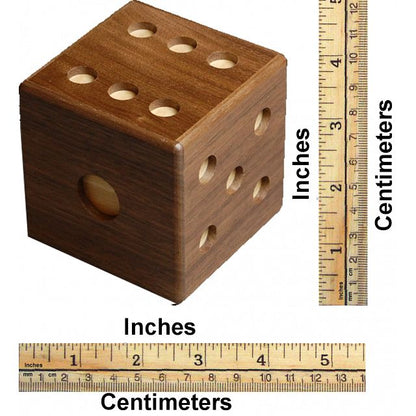Japanese Yosegi Karakuri Puzzle Box Dice – Wooden Gimmick Box