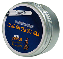 Tin of Sharpee Grey Card on Ceiling Wax with blue label and silver lid.