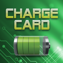 Green battery icon with 'CHARGE CARD' text on a green background