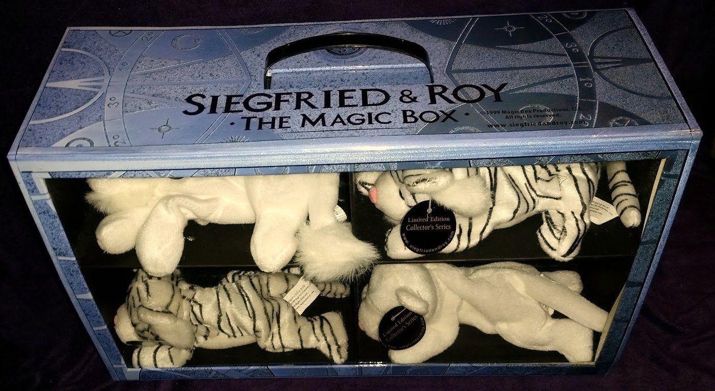 Siegfried and Roy “The Magic Box” White Bengal Tiger Plush Set
