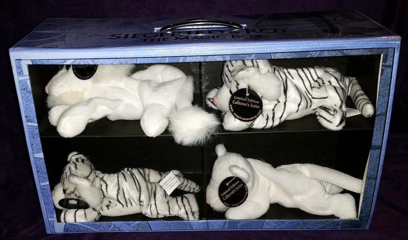 Siegfried and Roy “The Magic Box” White Bengal Tiger Plush Set