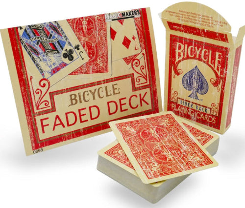 Bicycle Faded Deck of playing cards with visible card designs on a white background