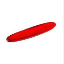 Red oval object on a white background