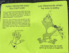 Comic strip with a green background featuring a cartoon character and text.