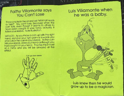 Comic strip with a green background featuring a cartoon character and text.