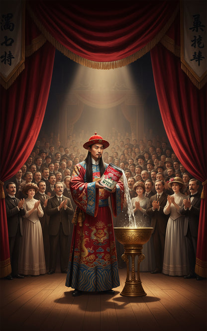 Vintage Carnation evaporated milk can on a map background