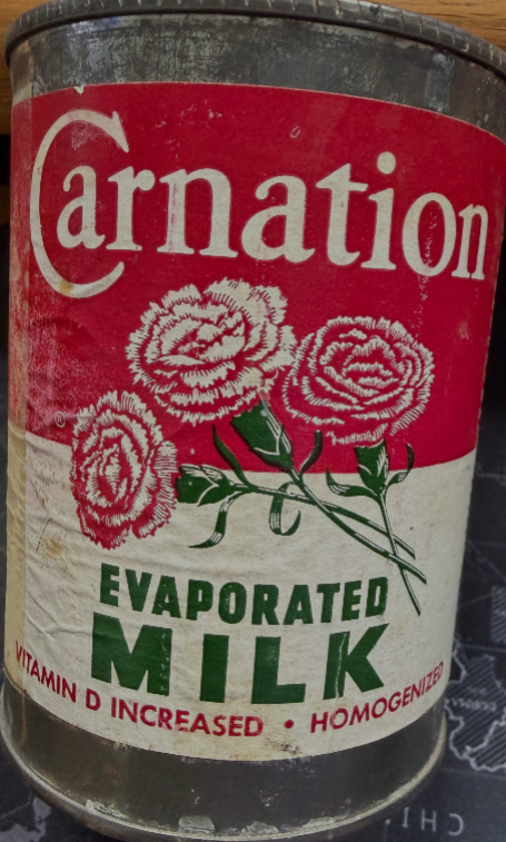 Vintage Carnation Evaporated Milk "Foo Can"