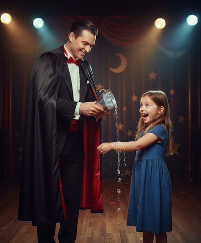 Metal funnel on a world map background