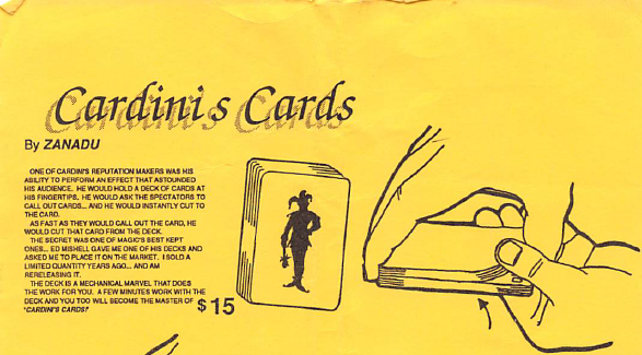 Cardini’s Cards – The Legendary Automatic Cutting Deck