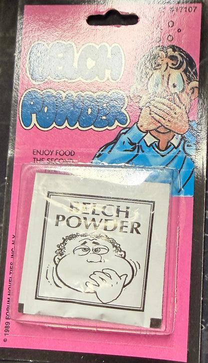 Pink packaging with cartoon character on a dark textured background