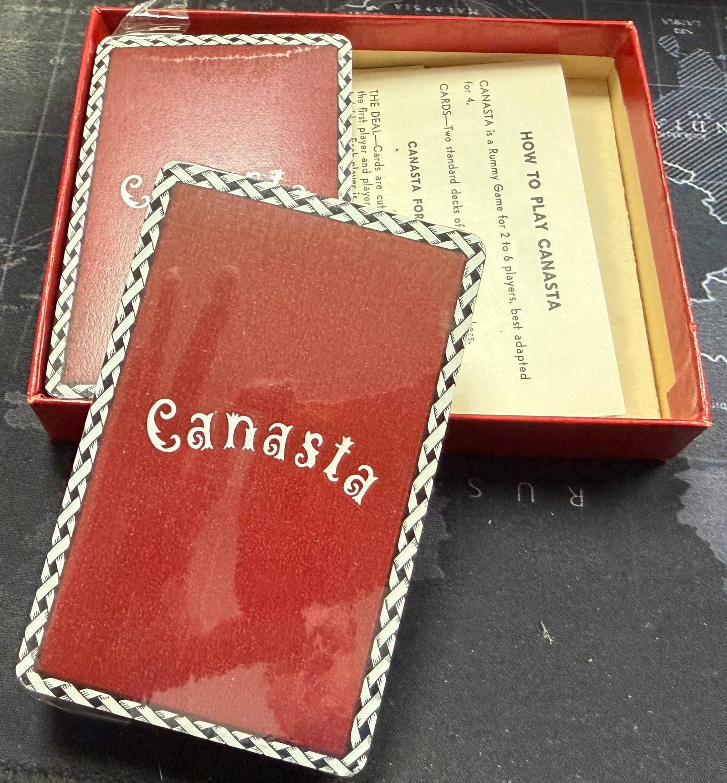 Vintage Double Deck Canasta Card Set – Sealed, Near Mint Condition