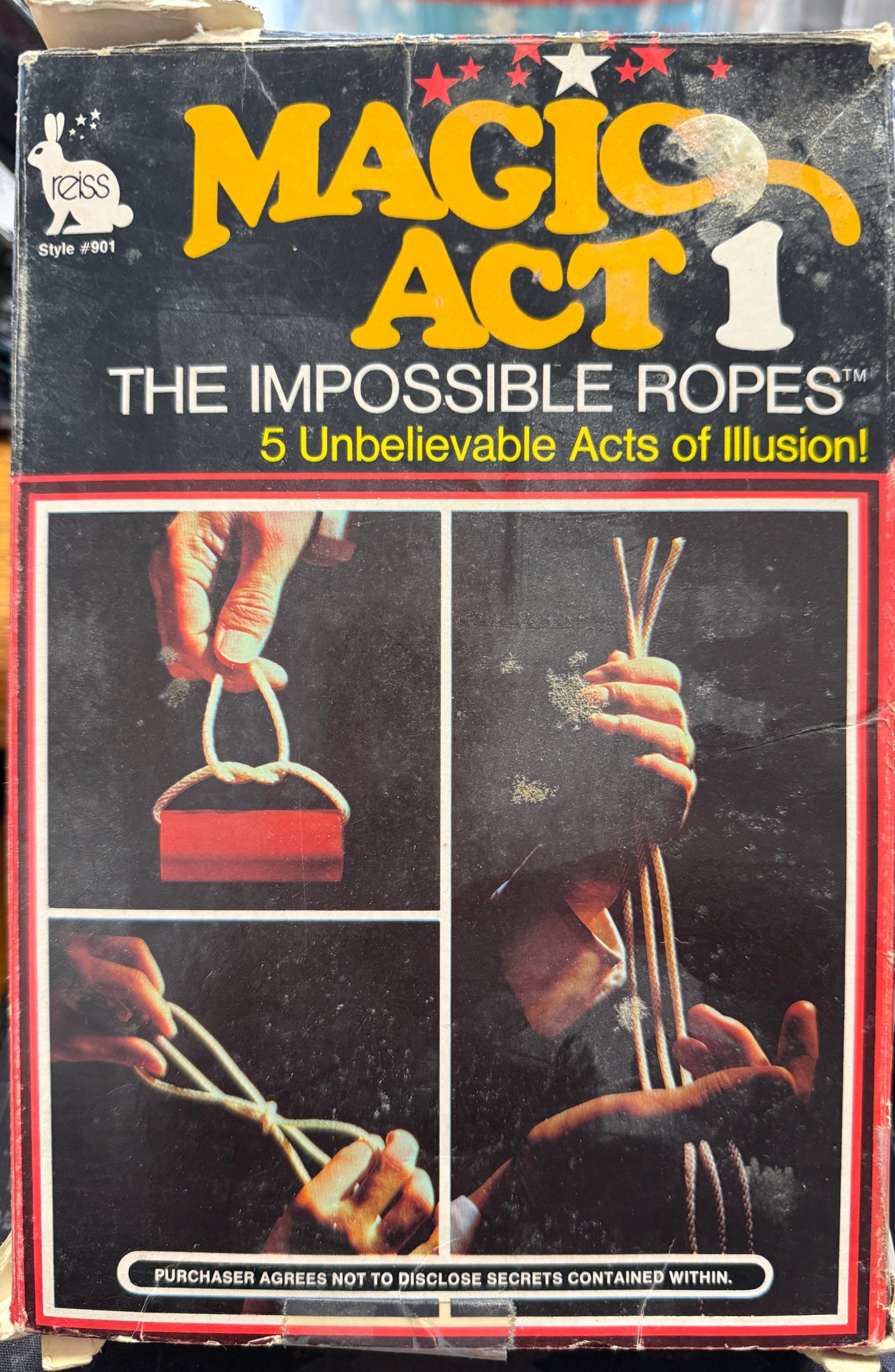 Vintage Reiss Magic Act Set (1975) – Impossible Ropes, Magician’s Secret &amp; Bags of Mystery