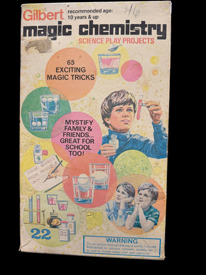 Vintage 1971 Gilbert Magic Chemistry Science Play Projects