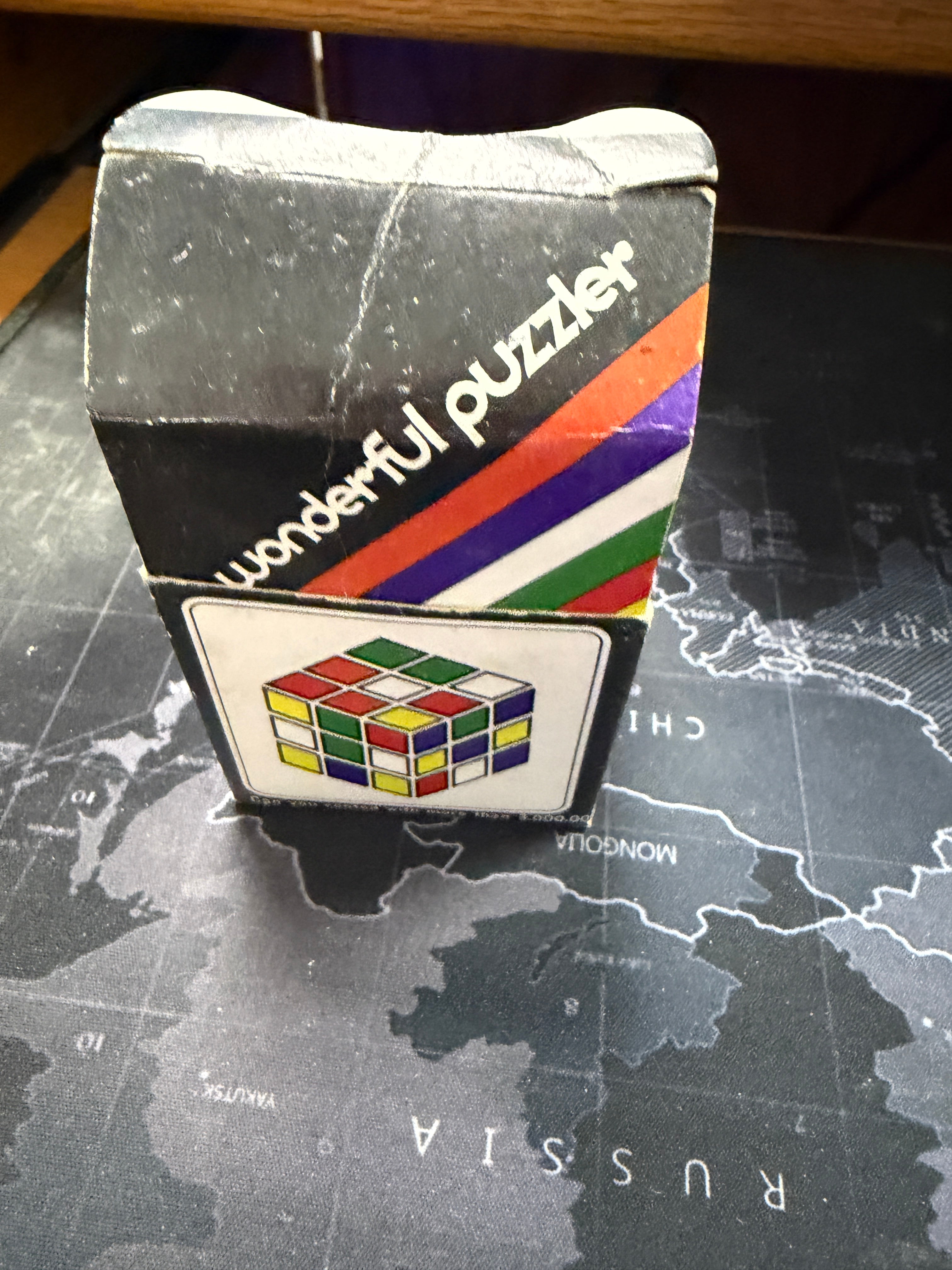 Vintage Rubiks Cube, Wonderful Puzzler, In Box. Game