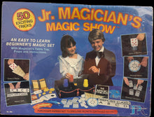 Box for Jr. Magician's Magic Show with images of a boy and girl performing magic tricks.