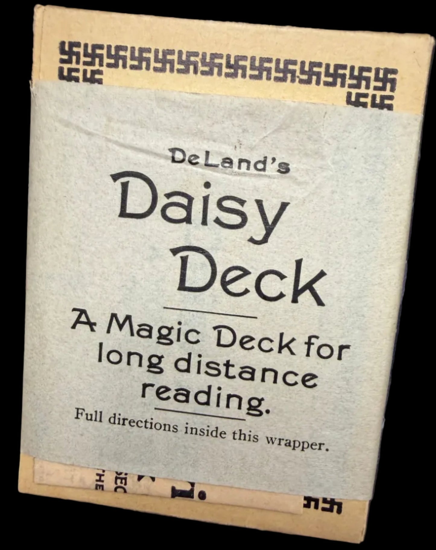 DeLands Daisy Deck packaging with text on a black background
