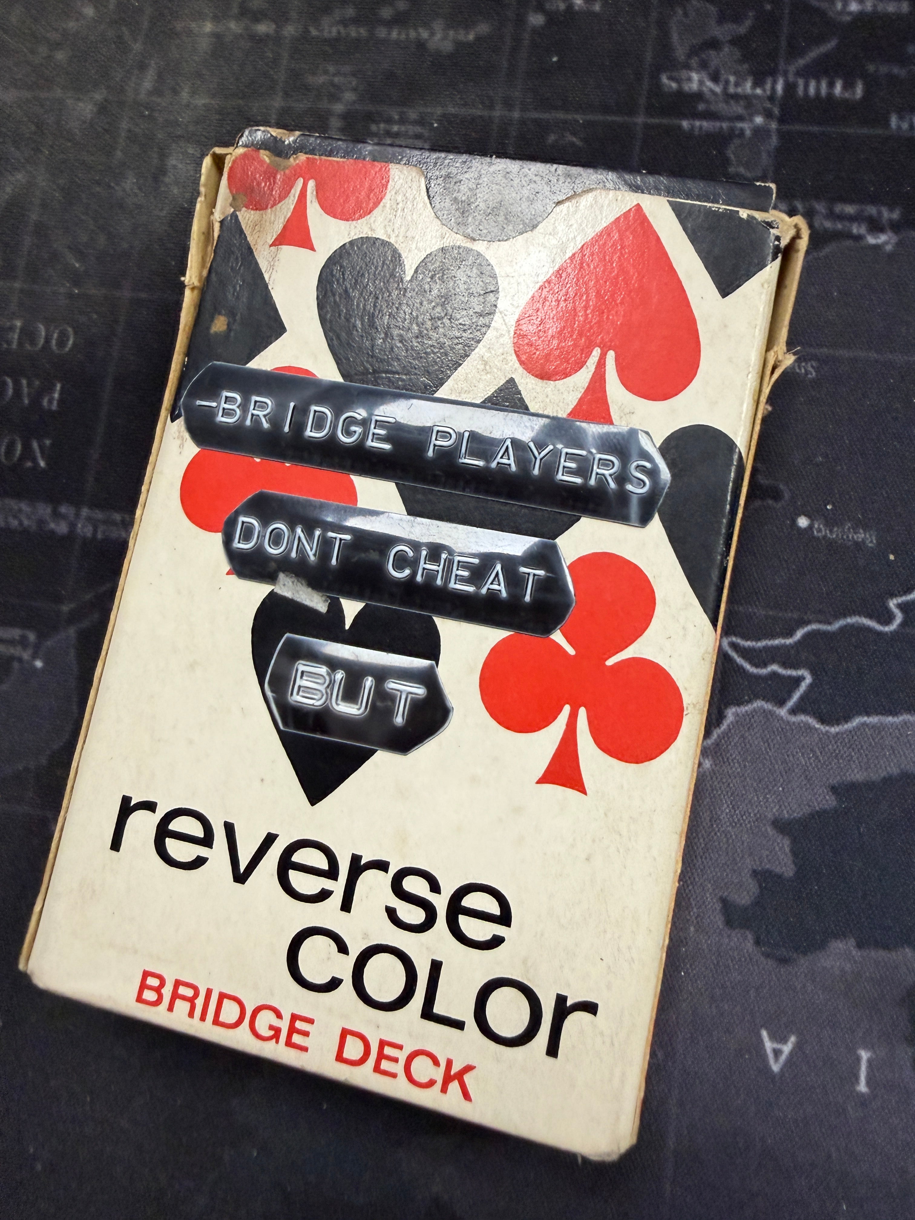 Vintage Reverse Bridge Playing Cards