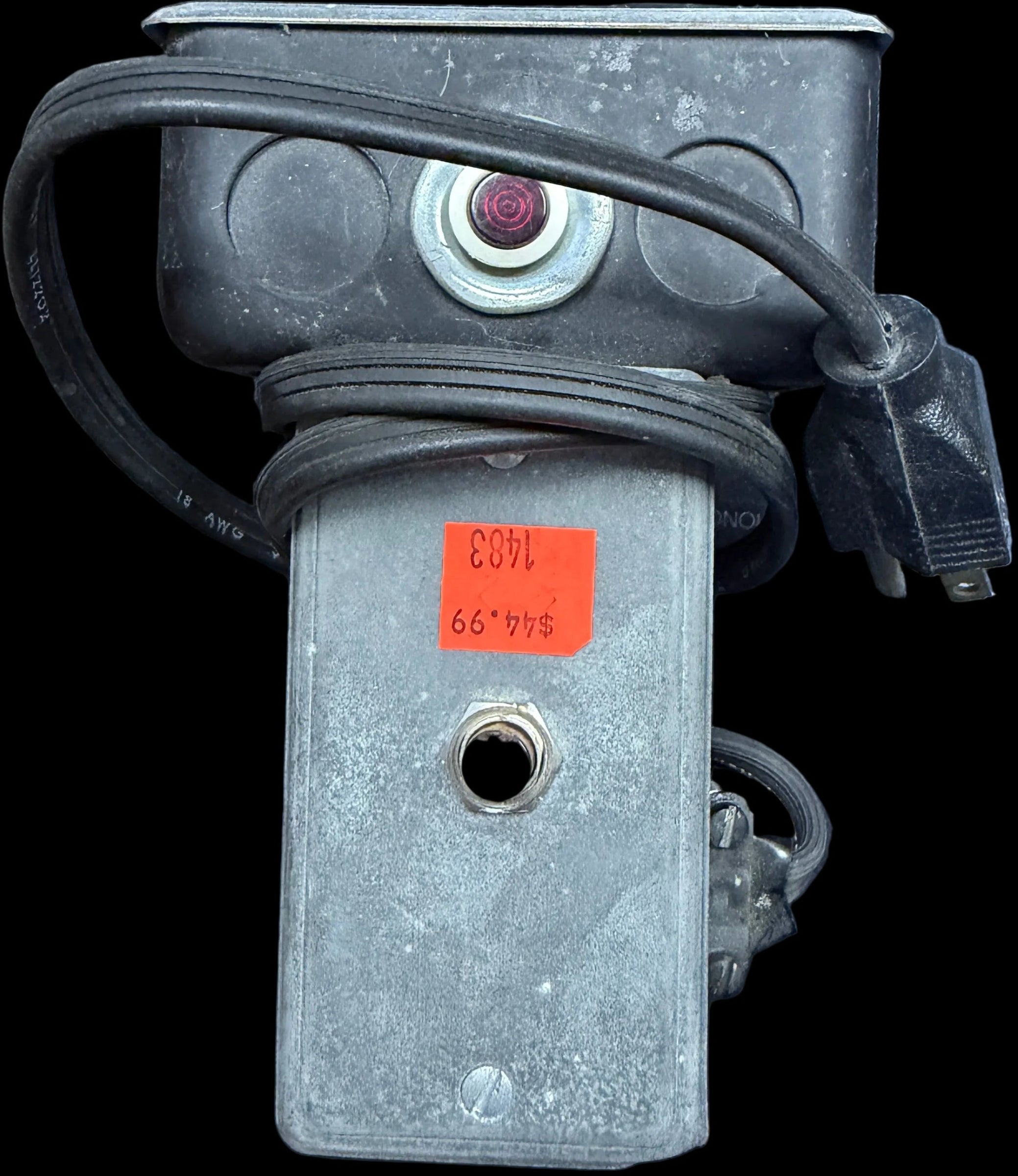 Electrical component with wiring on a world map background