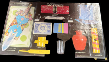 Collection of Magic: The Gathering cards and accessories on a black surface