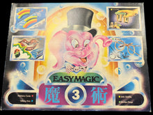 Easymagic card game box with colorful graphics on a dark surface