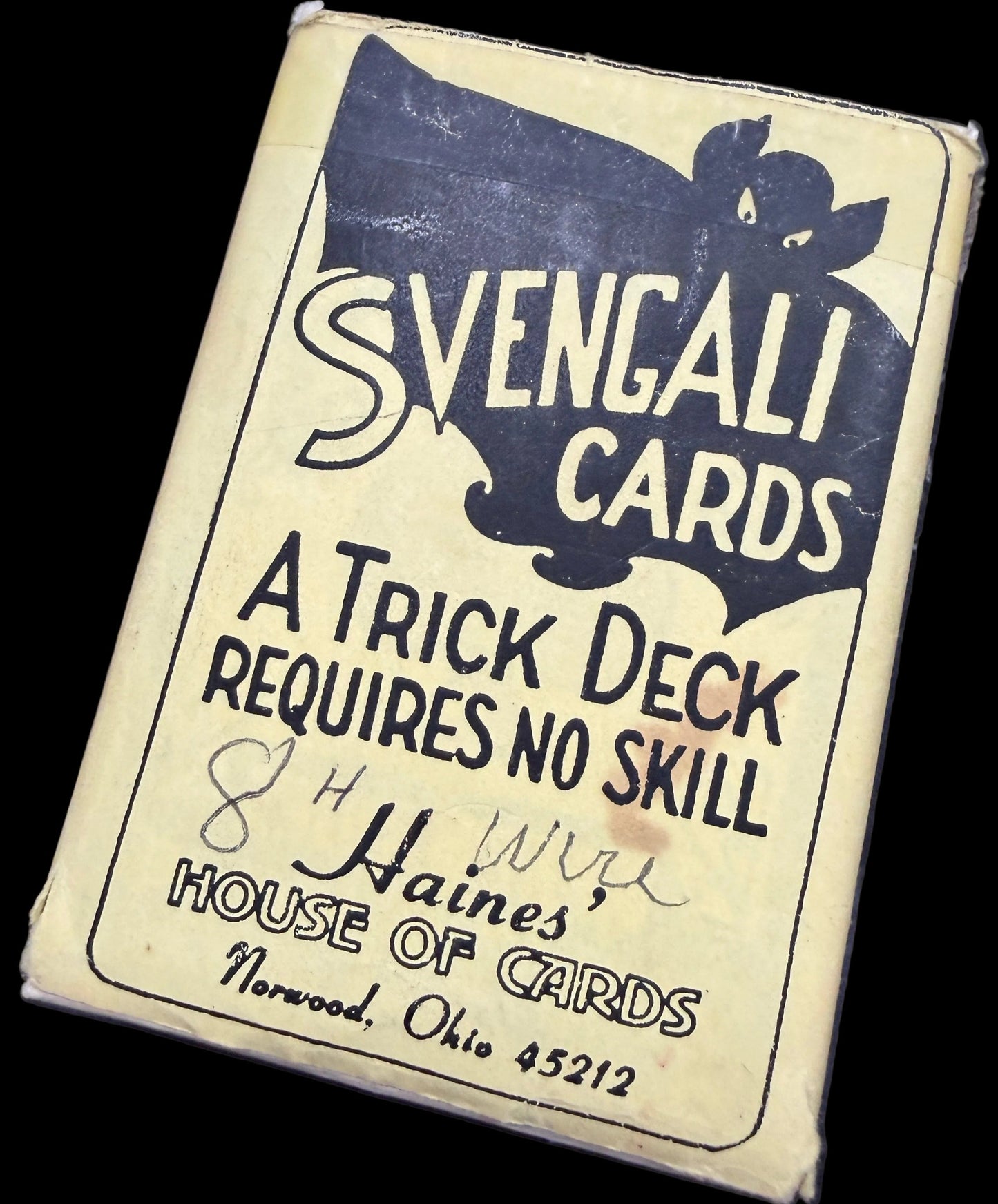 Vintage Sven Galli Cards packaging on a dark background