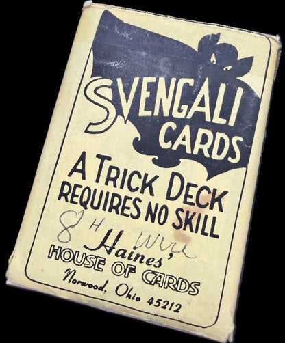 Vintage Sven Galli Cards packaging on a dark background