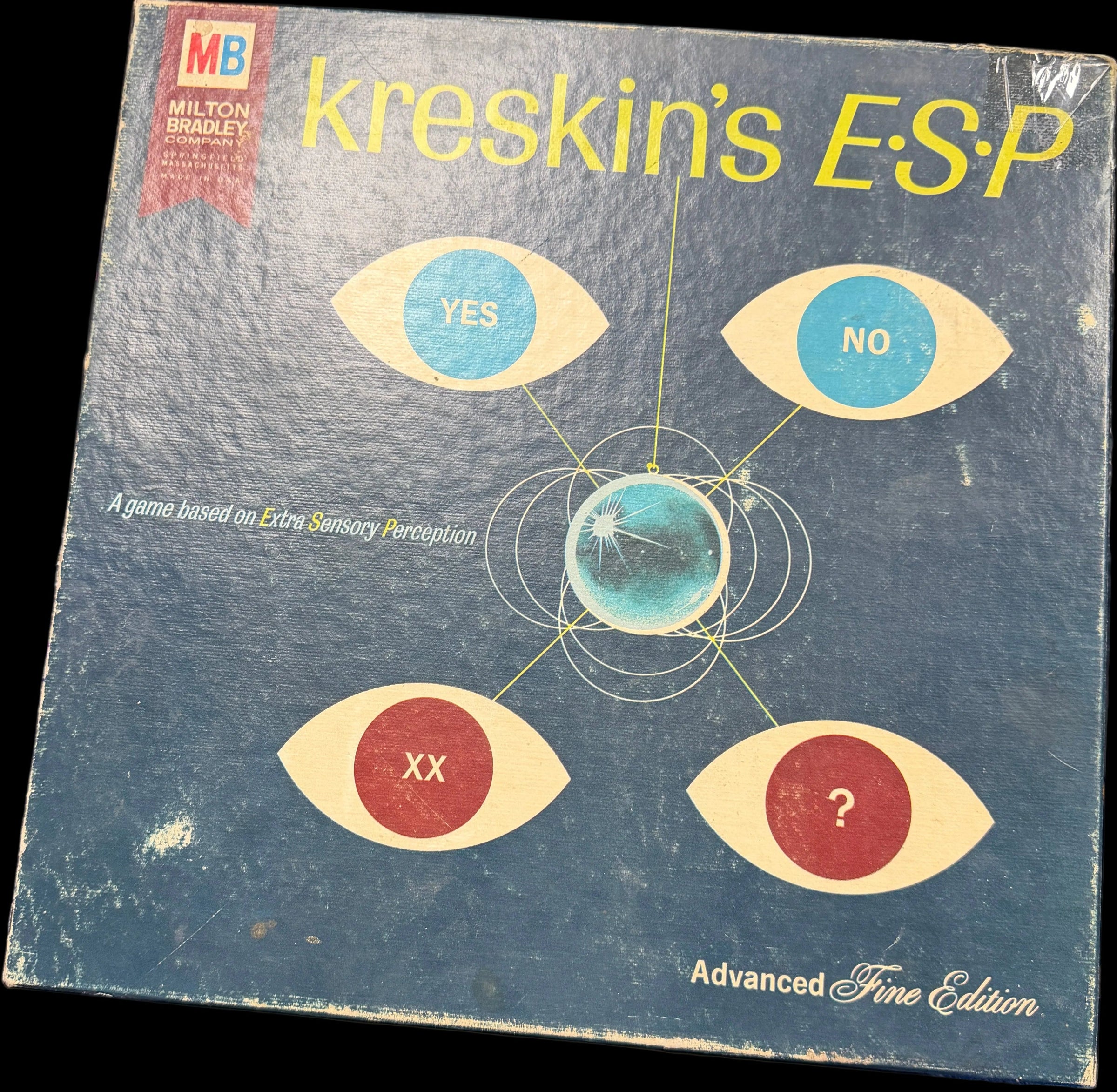 Kreskin's ESP book cover with a blue background and text