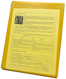 Yellow-framed document with text on a white background