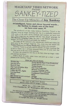 Booklet titled 'Sankey-Tized' on a desk with a keyboard in the background