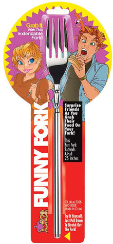 Funny Fork with packaging featuring cartoon characters on a white background