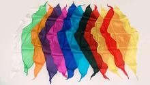 Set of colorful feathers arranged in a circular pattern on a white background