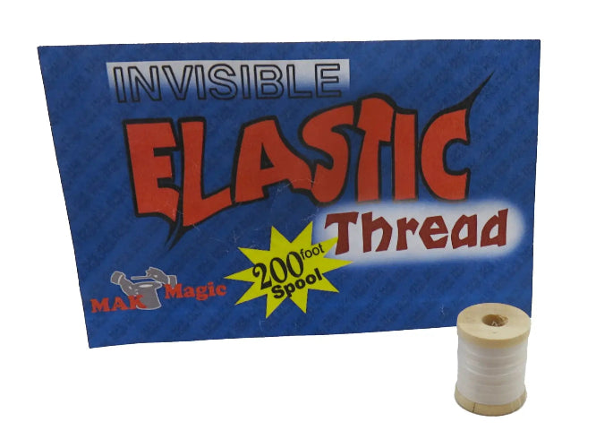 Spool of Invisible Elastic Thread with packaging on a white background