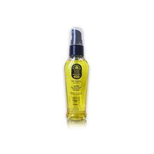 Bottle of hand oil with a spray mechanism on a white background