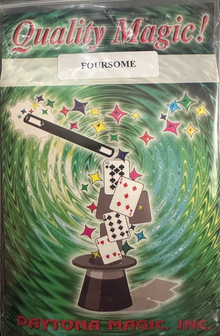 Magical card trick packaging with colorful stars and a top hat, featuring 'Daytona Magic, Inc.'