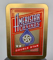 Ameristar Casinos Double Star playing card on a gold background