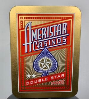 Ameristar Casinos Double Star playing card on a gold background