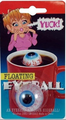 Eyeball highball in packaging with cartoon character and 'Yuck!' text