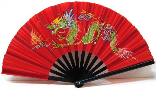 Dragon Fan - Nylon Red - MagicKits.com Magic Shop