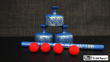 Indian Street Cups with Wand (Hand painted blue) by Mr. Magic