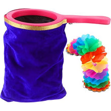 Purple pink handle and colorful bath bombs on a white background