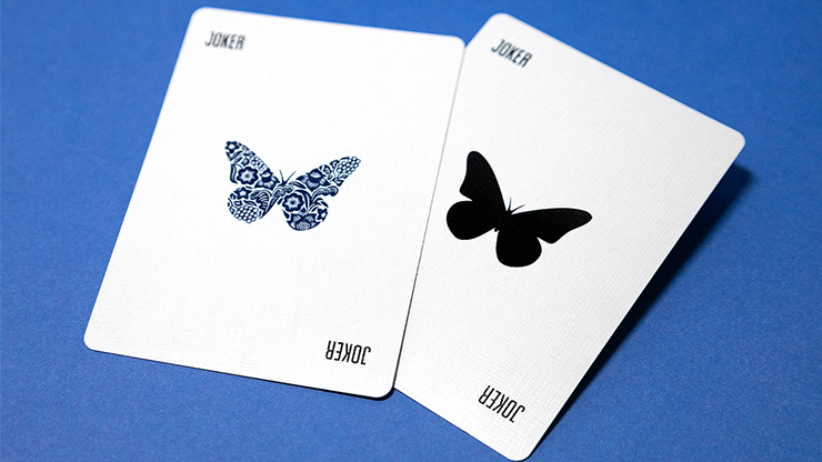 Butterfly Worker Marked V2 Playing Cards (Blue) by Ondrej Psenicka
