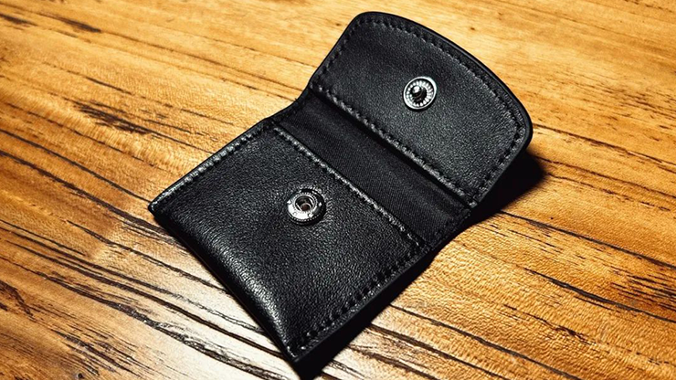 The Cowhide Coin Wallet (Black) by Bacon Magic