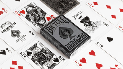 Bicycle Tactical Field playing cards with various cards displayed on a white background.
