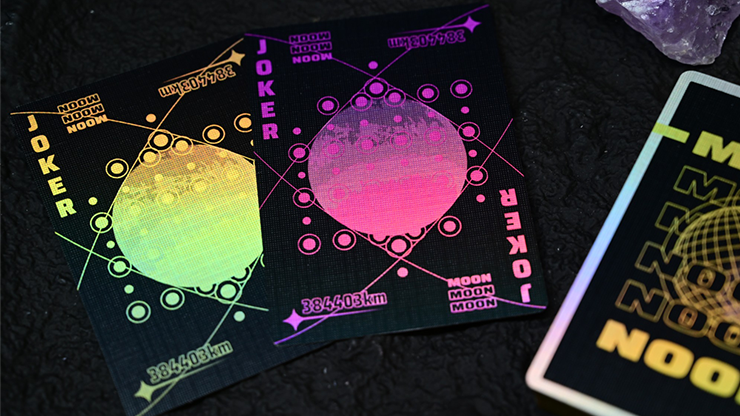 Moon (Black Holo) Playing Cards