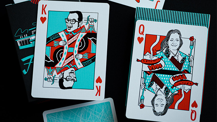 FRANKLIN BBQ RETRO BLACK PLAYING CARDS