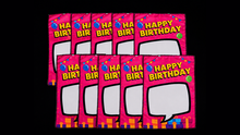 Birthday Silk Surprise REFILL (10 Silks) by PlayTime Magic DEFMA (Pink)