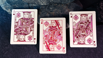 Morpho V2 (Pearl / Pink) Playing Cards by TCC Fashion