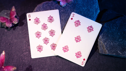Morpho V2 (Pearl / Pink) Playing Cards by TCC Fashion
