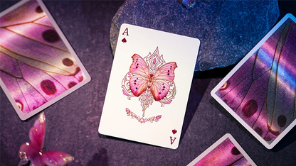 Morpho V2 (Pearl / Pink) Playing Cards by TCC Fashion