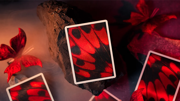Morpho V2 (Carmine / Red) Playing Cards by TCC Fashion